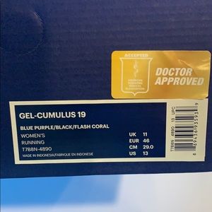 asics gel cumulus 21 sizing